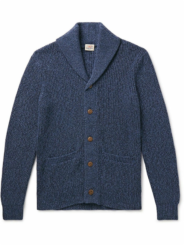 Photo: Faherty - Shawl-Collar Cotton and Cashmere-Blend Cardigan - Blue
