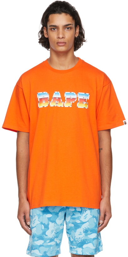Photo: BAPE Orange Logo T-Shirt