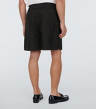 Valentino Logo cotton twill shorts
