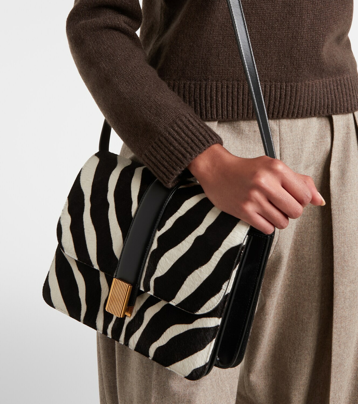 Khaite Blake calf hair crossbody bag
