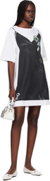Marc Jacobs White & Black Trompe L'oeil T-shirt Minidress