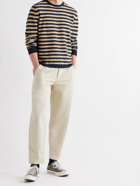 BARENA - Striped Linen and Cotton-Blend Sweater - Blue