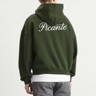 Picante Men's Tailor Chain-Stitch Hoodie in Kombu Green