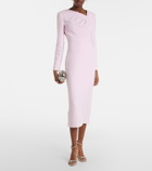 Roland Mouret Asymmetric draped crêpe midi dress