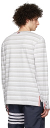 Thom Browne Grey Striped T-Shirt