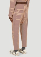 Graphic Knit Track Pants in Brown