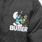 Butter Goods x The Smurfs Harmony Puffer Jacket in Black