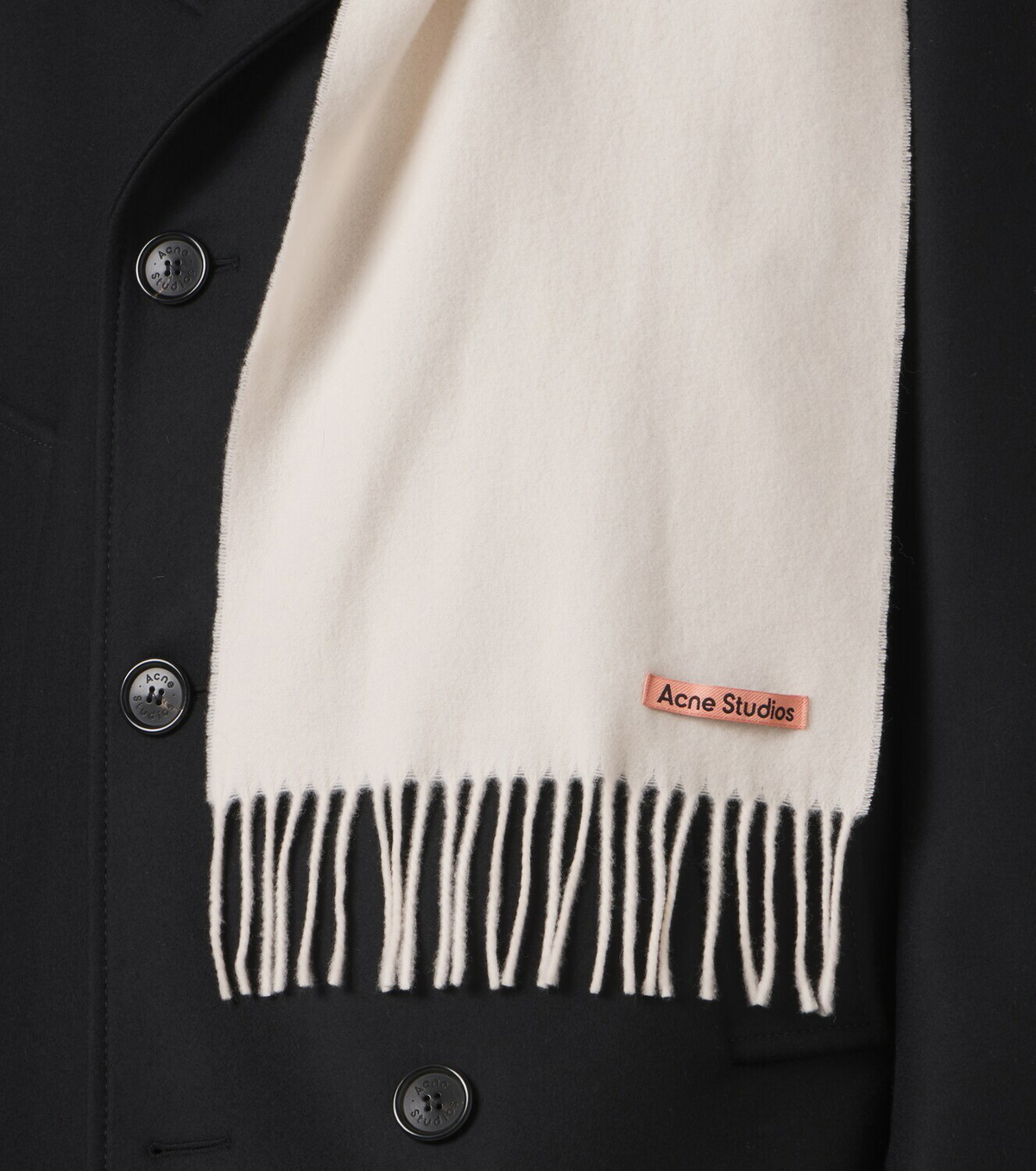 Acne Studios Fringed wool scarf