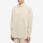 Auralee Men's Cord Shirt in Ivory