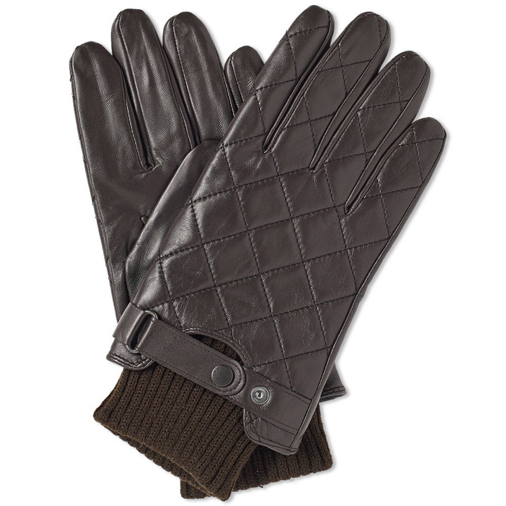 Photo: Barbour Quilted Leather Glove Brown