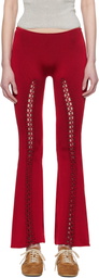 Isa Boulder SSENSE Exclusive Red Suture Front Lounge Pants