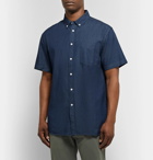Saturdays NYC - Button-Down Collar Denim Shirt - Dark denim