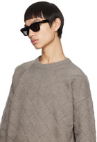 Bottega Veneta Black Square Sunglasses