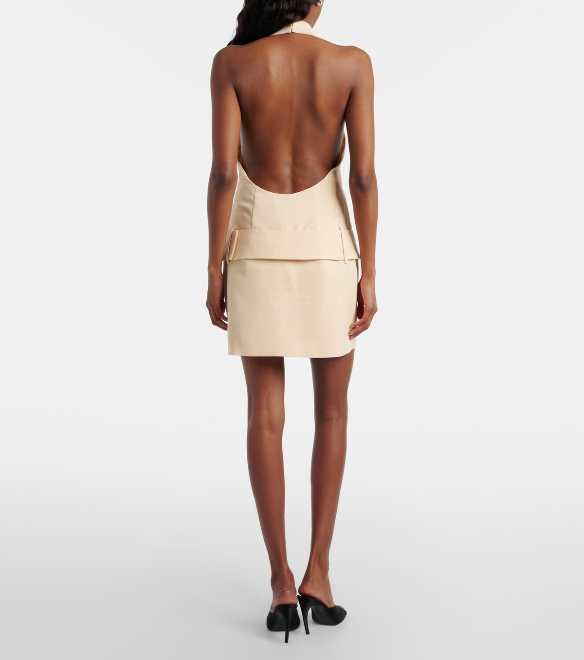 SIR Sabina belted halterneck minidress