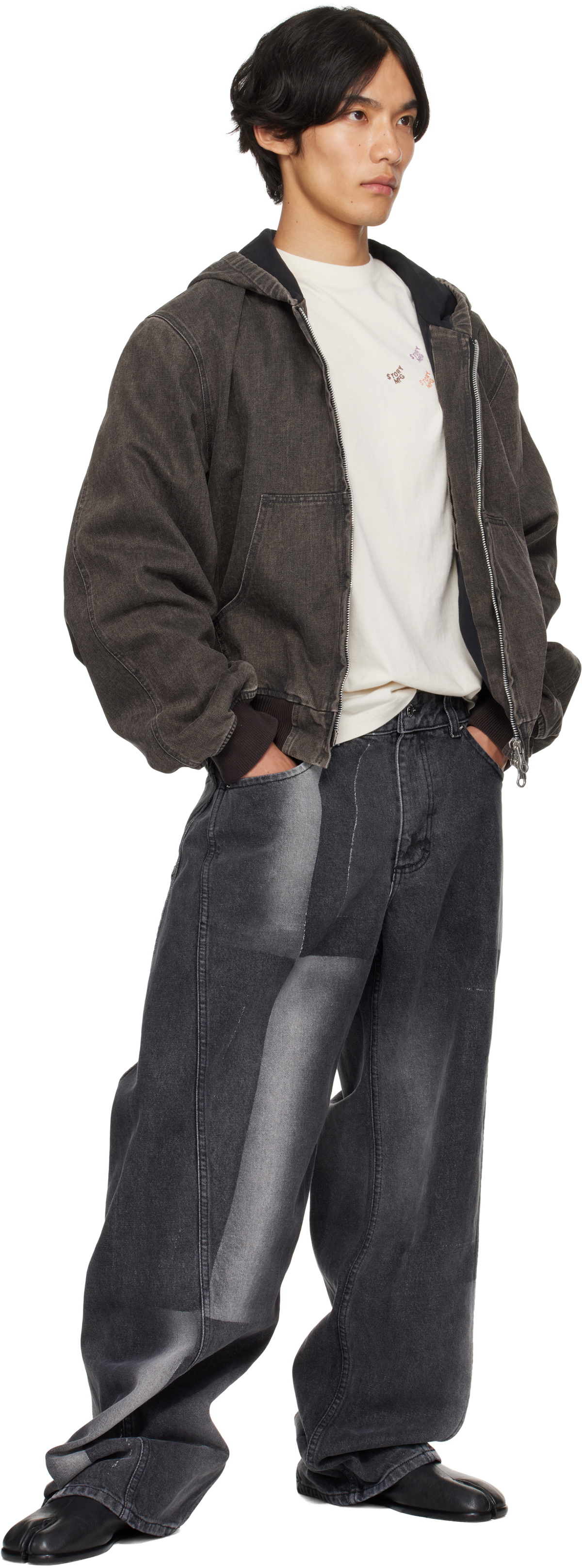 Eckhaus Latta Gray Bend Jeans