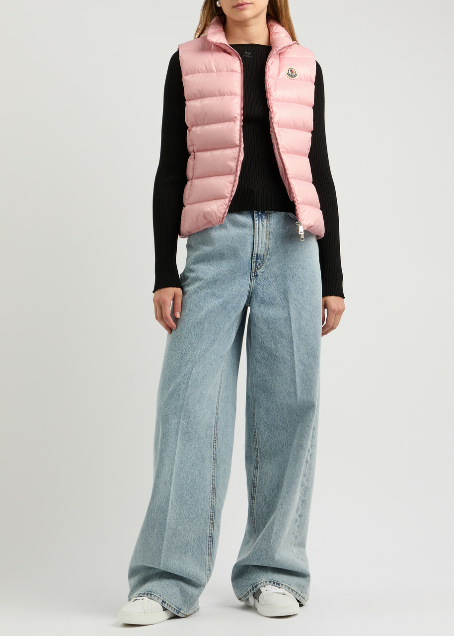 Moncler Ghany Quilted Shell Gilet Pink Moncler