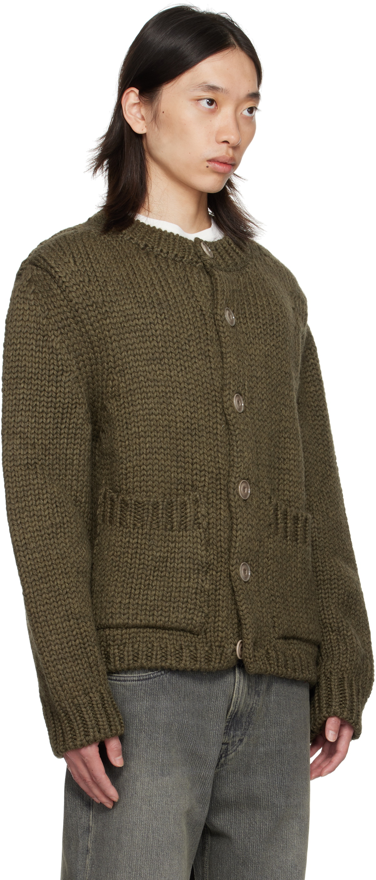 OUR LEGACY Khaki Over Cardigan Our Legacy
