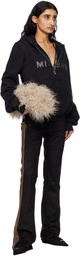 MISBHV Black Moto Faux-Suede Trousers