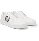 Versace - Logo-Print Leather Sneakers - White