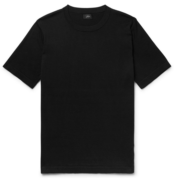 Photo: J.Crew - Pima Cotton and Silk-Blend T-Shirt - Black