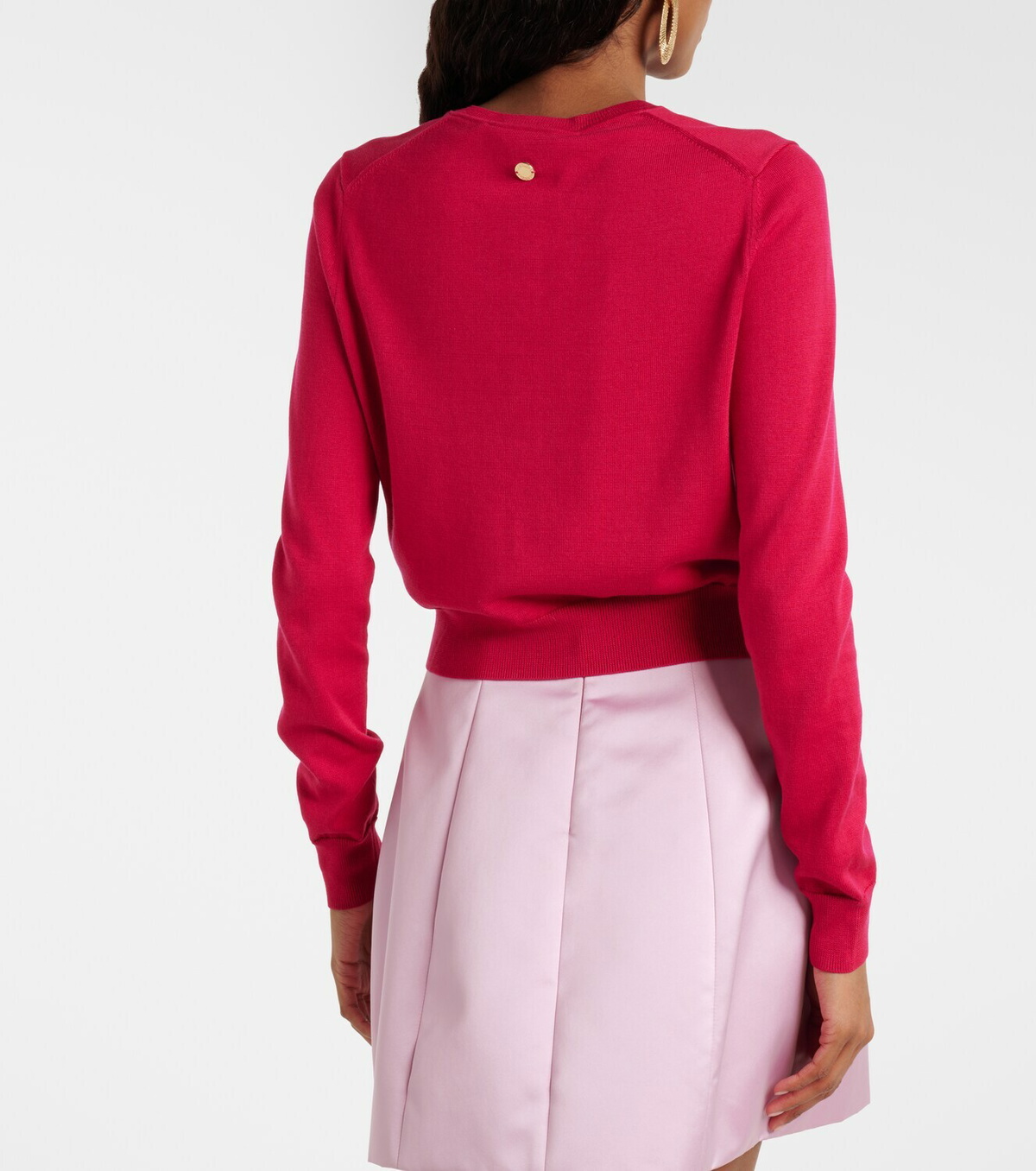 Carolina Herrera Cropped silk and cotton cardigan