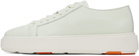 Santoni White Tumbled Sneakers