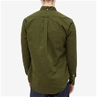 Gitman Vintage Men's Button Down Overdyed Oxford Shirt - END. Excl in Olive