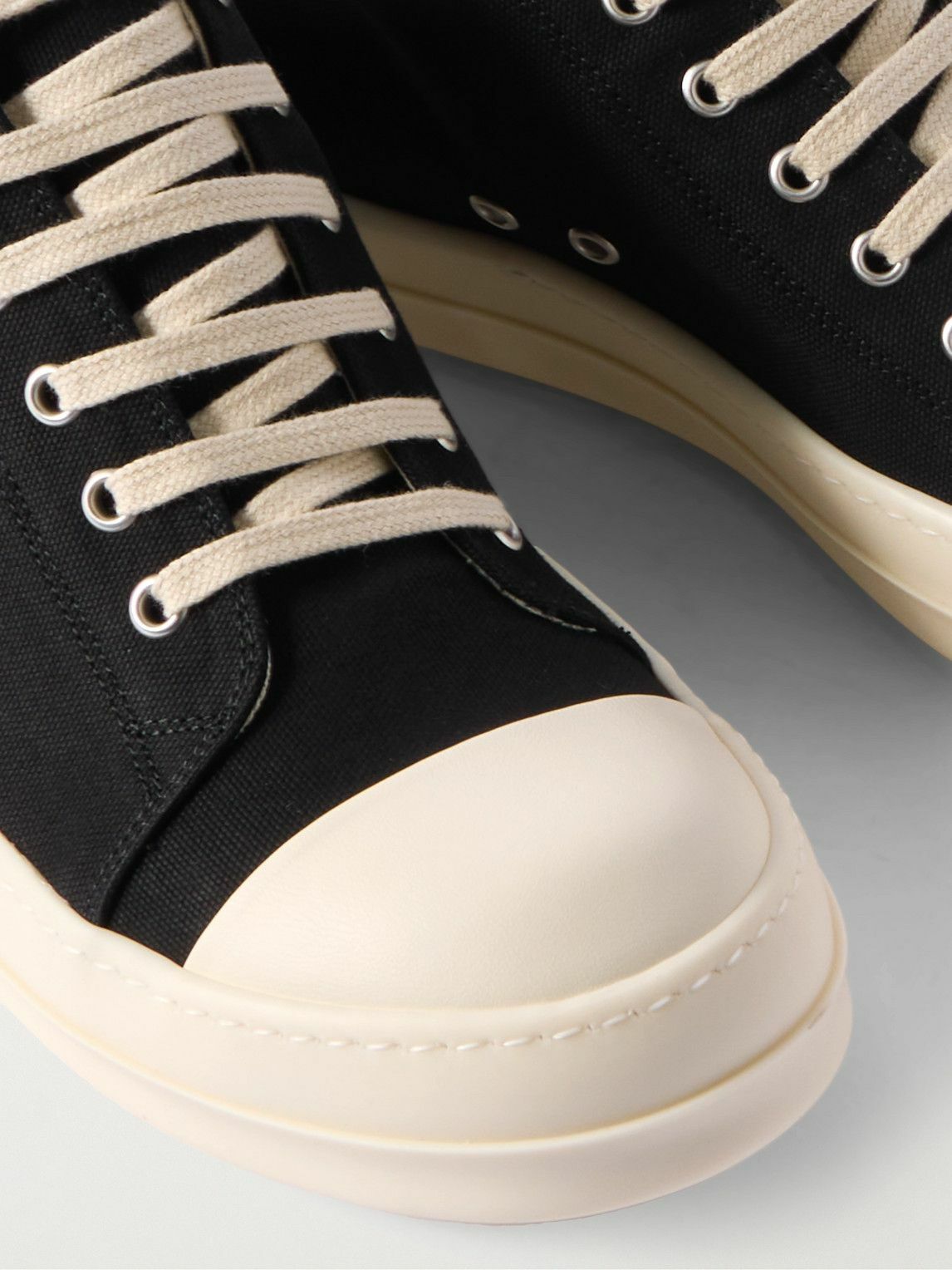 DRKSHDW by Rick Owens - Ramones Canvas Sneakers - Black Rick Owens