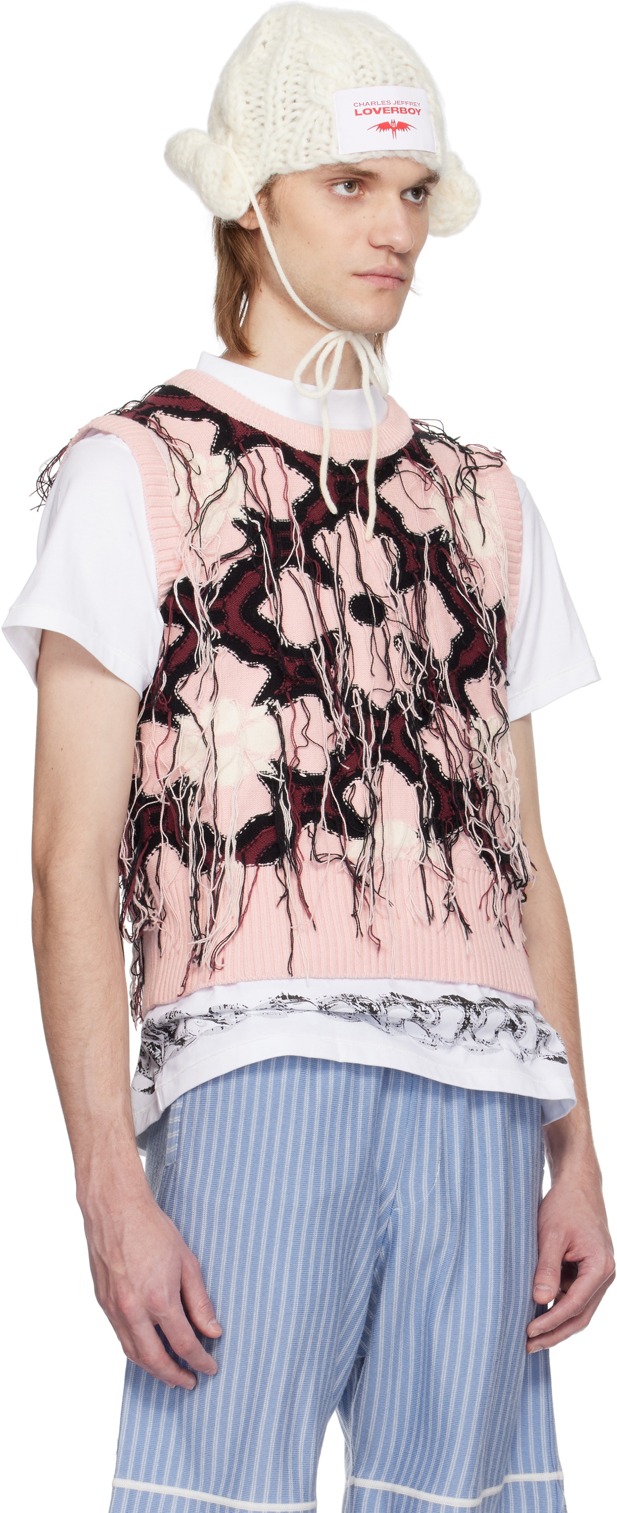 Charles Jeffrey LOVERBOY Pink Guddle Vest