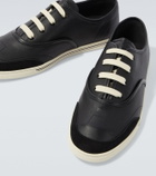 Dolce&Gabbana Suede-trimmed leather sneakers