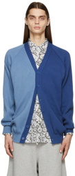 Comme des Garçons Shirt Blue Two-Tone Lochaven of Scotland Cardigan