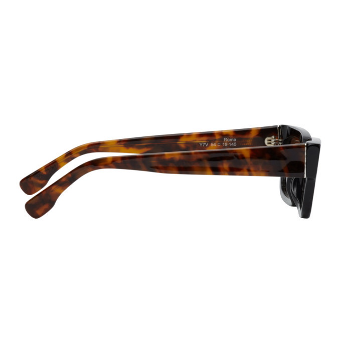 RETROSUPERFUTURE Black Mark Roma Rectangle Sunglasses RETROSUPERFUTURE