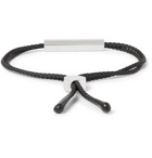 Alice Made This - Charlie Cord and Rhodium-Plated Bracelet - Black