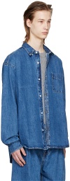 The Frankie Shop Blue Sinclair Denim Shirt