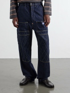 KAPITAL - Lumber Straight-Leg Panelled Jeans - Blue