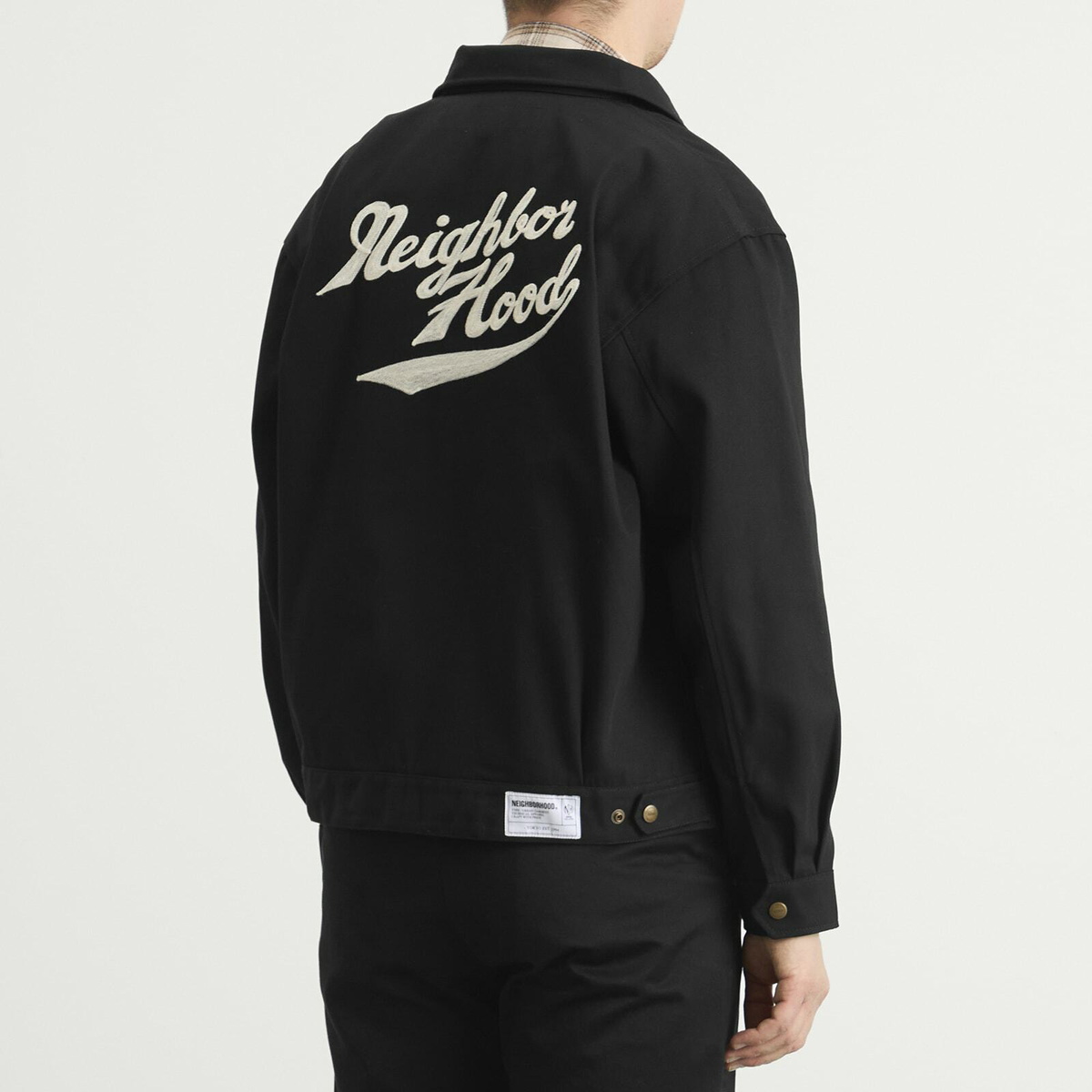 Neighborhood Men's Zip Work Jacket in Black Neighborhood