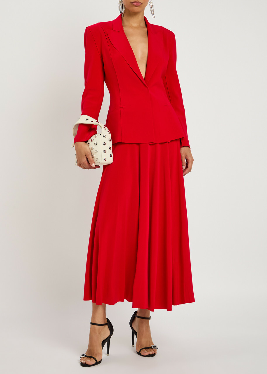 Norma Kamali Stretch-jersey Blazer Red