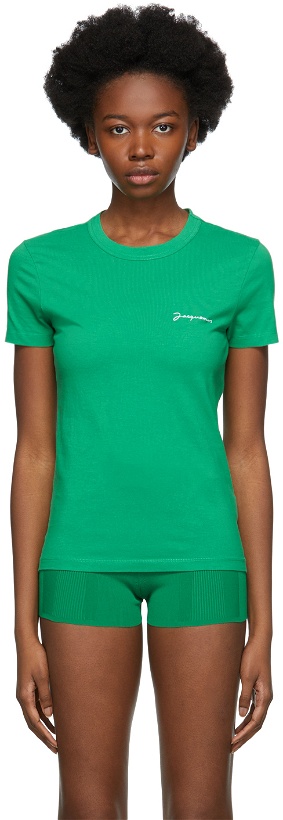 Photo: JACQUEMUS Green 'Le T-Shirt Jacquemus' T-Shirt