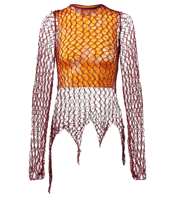Photo: Etro Open-knit sweater and printed crop top set