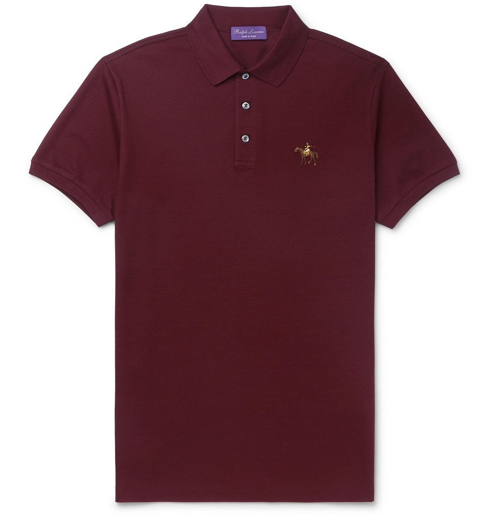 Ralph Lauren Purple Label - Slim-Fit Logo-Embroidered Cotton-Piqué