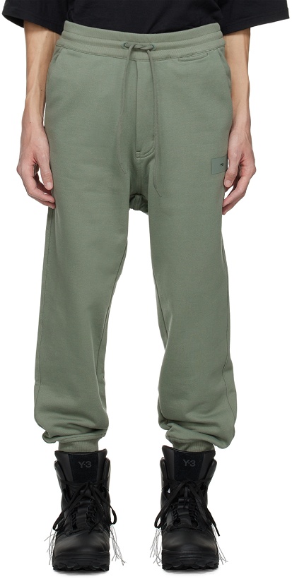 Photo: Y-3 Green Cuffed Sweatpants