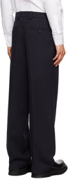 AMI Alexandre Mattiussi Navy Large Fit Trousers