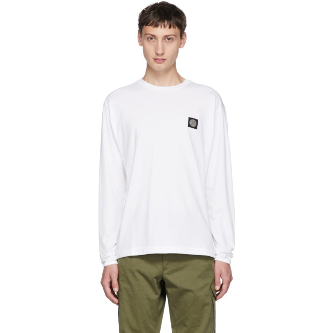 Photo: Stone Island White Logo T-Shirt