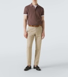 Brioni Cotton, silk, and cashmere polo shirt