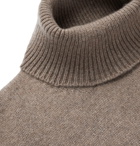 Brioni - Logo-Appliquéd Cashmere Rollneck Sweater - Taupe
