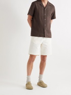 De Bonne Facture - Camp-Collar Linen Shirt - Brown