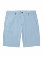 NN07 - Crown 1005 Straight-Leg Garment-Dyed Stretch-Cotton Twill Shorts - Blue