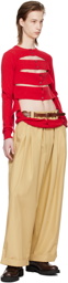Meryll Rogge Red Cutout Cardigan