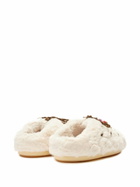 Moon Boot Faux-Fur Beaded Mules