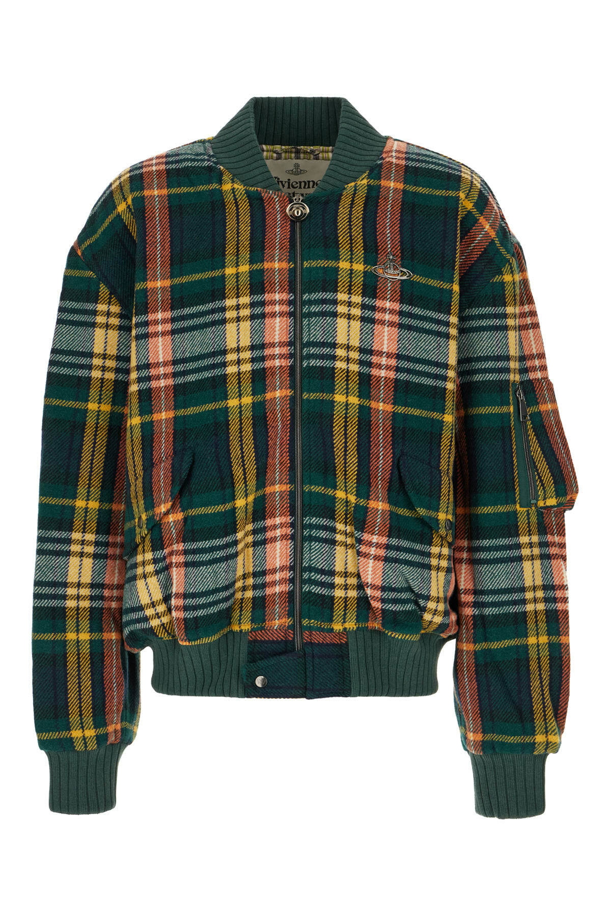 Vivienne Westwood Brown & Black Memphis Bomber Jacket